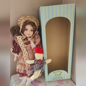 Heirloom Porcelain Doll with baby doll